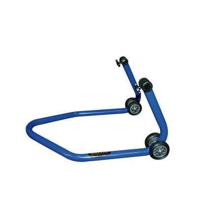Caballete trasero universal BIKE LIFT azul con soportes de goma en L- RS-17 - motoscamaralweb.com