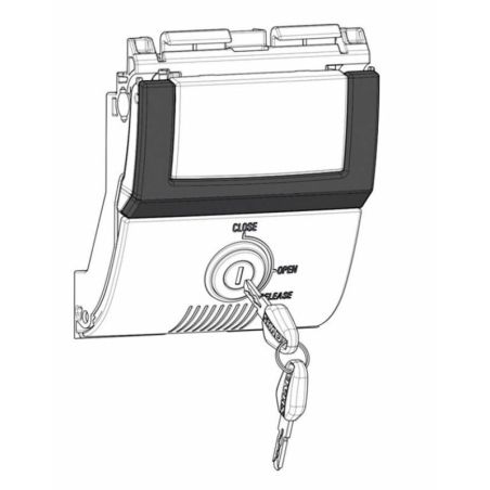 Cerradura para baúl SHAD SH48 gris oscuro - motoscamaralweb.com