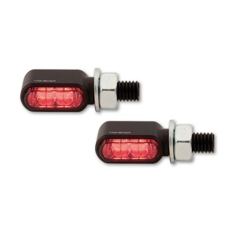 Piloto trasero/intermitente LED HIGHSIDER pro Little Bronx - negro/ahumado - par - motoscamaralweb.com