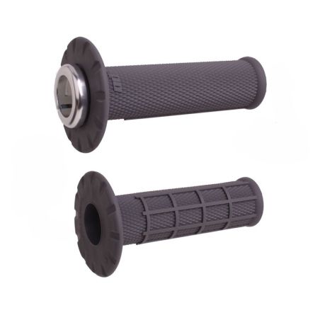 Puños universales ODI Lock-On medio gofrados Ø22.2mm - Grafito / Plata - motoscamaralweb.com