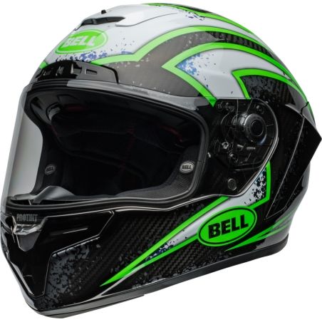 Casco BELL Race Star DLX Flex - Xenon Gloss Black/Kryptonite - motoscamaralweb.com