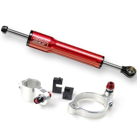 Kit amortiguador de dirección BITUBO rojo montaje lateral - Kawasaki Ninja ZX-6 RR - motoscamaralweb.com