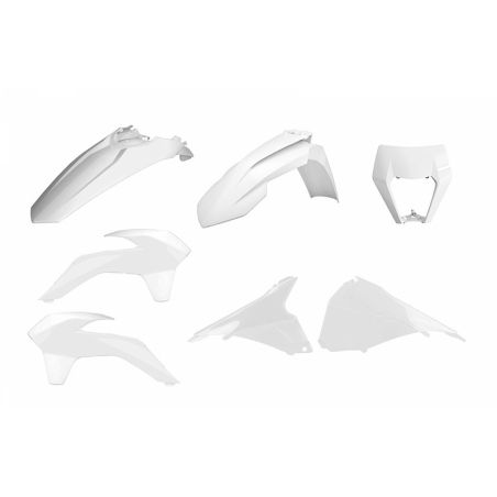 Kit plástica Enduro Polisport Restyling blanco KTM EXC/EXC-F - motoscamaralweb.com