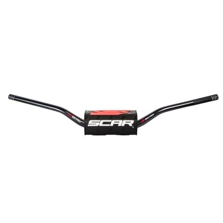 Manillar SCAR O² New CRF/KX Ø28.6mm - Negro / Protector negro - motoscamaralweb.com