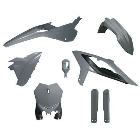 Kit de plástica RACETECH (6 piezas) - Gris - motoscamaralweb.com