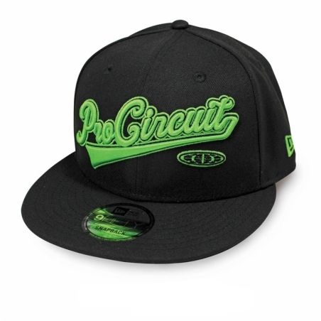 PRO CIRCUIT Snapback Hat - Black/Neon Green - motoscamaralweb.com