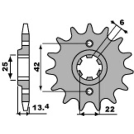 Piñón PBR acero estándar 291 - 525 - motoscamaralweb.com