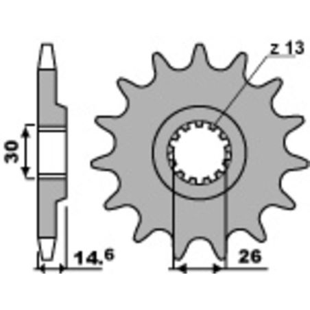 Piñón PBR acero estándar 341 - 530 - motoscamaralweb.com