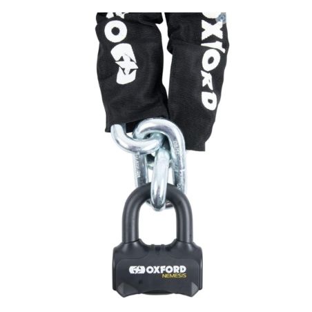 Candado de cadena OXFORD Nemesis de 16 mm con cadena de 2.0 m - motoscamaralweb.com