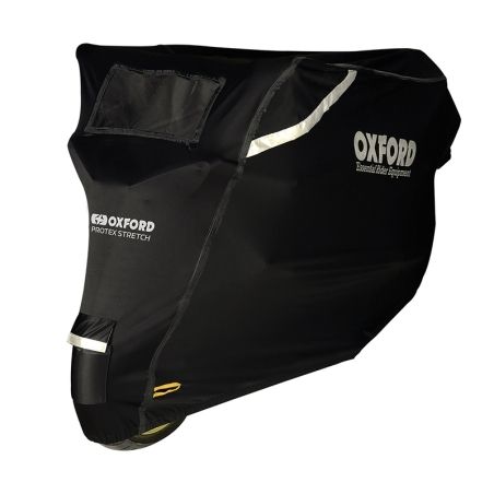 Funda de moto para exterior OXFORD Protex Stretch - Moto / Scooter - Negro - S - motoscamaralweb.com