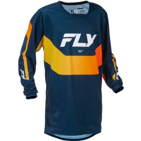 Camiseta infantil FLY RACING Kinetic - Navy/naranja - motoscamaralweb.com