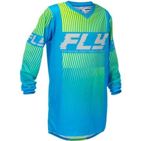Camiseta infantil FLY RACING F-16 - azul/amarillo - motoscamaralweb.com