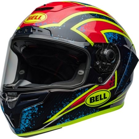 Casco BELL Race Star DLX Flex - Xenon Gloss Blue/Retina - motoscamaralweb.com