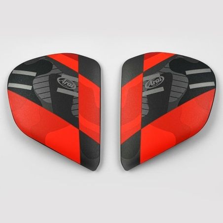 Cubiertas laterales ARAI PATCH Rojo (Compatible sistema VAS-V) - motoscamaralweb.com