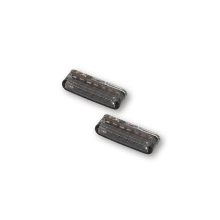 Piloto trasero/intermitente LED HIGHSIDER smart Shorty 3in1 - cristal ahumado - homologado E - par - motoscamaralweb.com