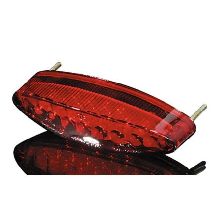 Piloto trasero LED HIGHSIDER smart Number1 con luz de matrícula - rojo - 1 pieza - motoscamaralweb.com