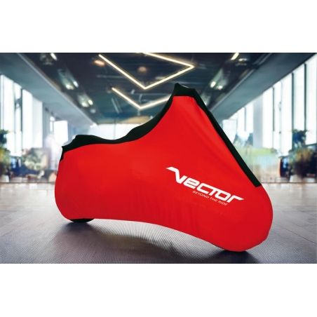 Funda de moto para interior VECTOR Stretch para moto/scooter - Rojo - L - motoscamaralweb.com