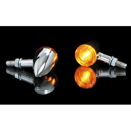 Intermitente HIGHSIDER smart Bullet Light - cristal naranja - homologado E - par - motoscamaralweb.com
