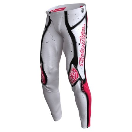 Pantalón TROY LEE DESIGNS SE Ultra Membrane - Blanco/Rojo neón - motoscamaralweb.com