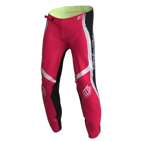 Pantalón infantil TROY LEE DESIGNS SE Pro Stripes - Rojo neón/Negro - motoscamaralweb.com