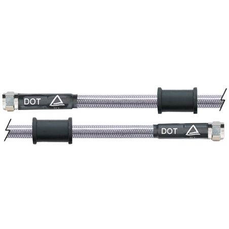 Latiguillo metálico transparente Venhill 2000mm tuercas cromadas - motoscamaralweb.com