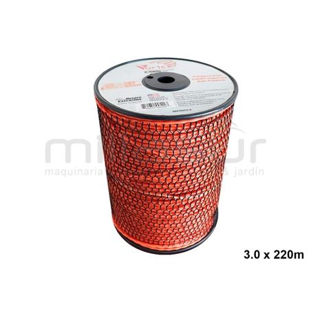 NYLON VORTEX ALU NARANJA 3.0 x 220 m. BOBINA (ANTIRUIDO-COPOLIMERO) - motoscamaralweb.com