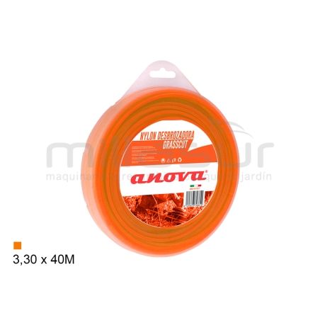 NYLON ANOVA GRASSCUT DISPENSER CUADRADO 3.30 x 40 m. - motoscamaralweb.com