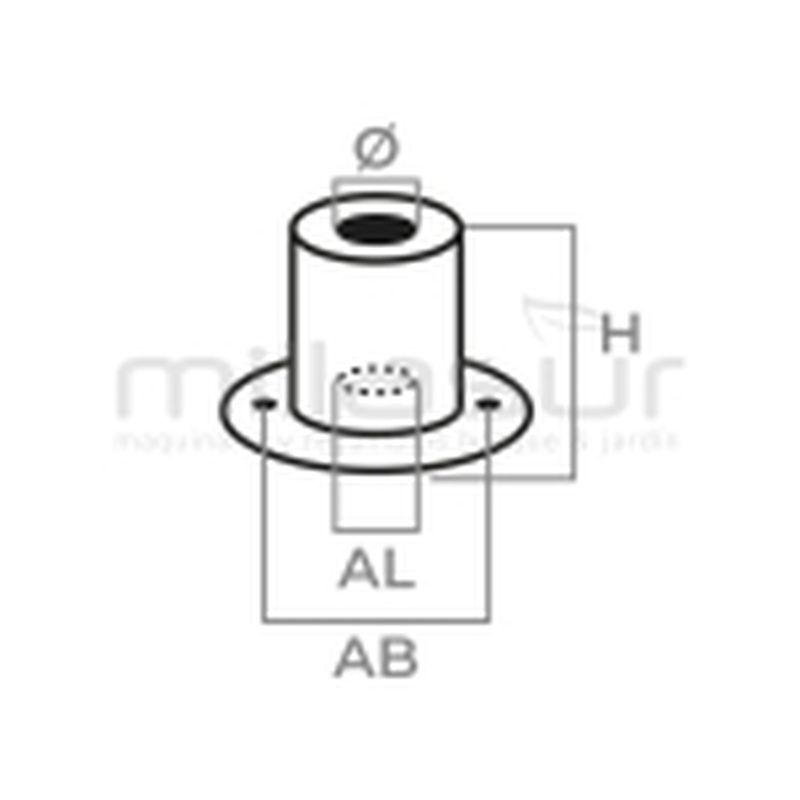 SOPORTE CUCHILLA CASTELGARDEN T434. T484 25x11x88 ( 25 mm)(POLEA 58 mm) - motoscamaralweb.com