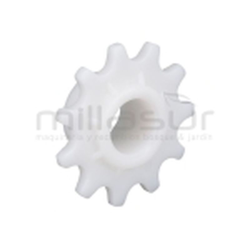 PIÑON PLASTICO TENSOR CADENA GRUPO TRACCIÓN CASTEL G. TC102. TC122 (11 DIENTES) - motoscamaralweb.com