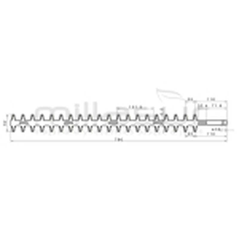 PEINE CORTASETOS INTERIOR 790MM ADAPTABLE A ALPINA TS25 ... - motoscamaralweb.com