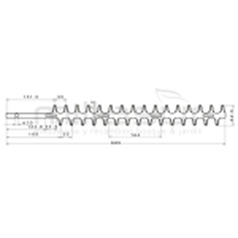 PEINE CORTASETOS INTERIOR Y EXTERIOR 685MM ADAPTABLE A KAAZ TM260. TM2600 ... - motoscamaralweb.com