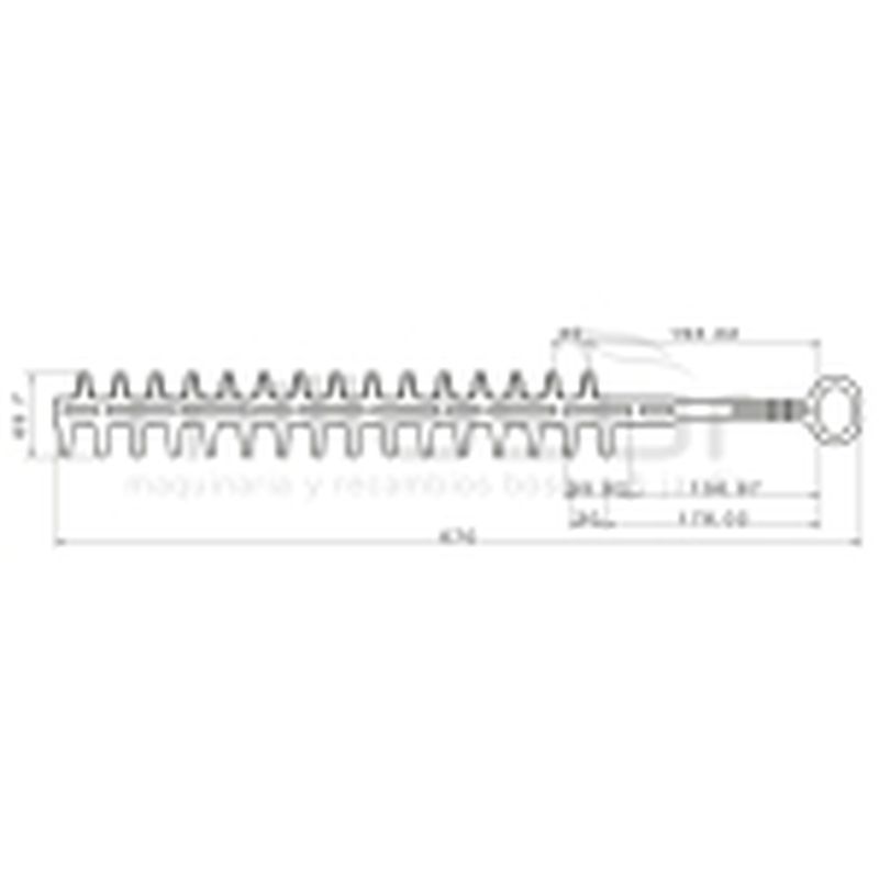 PEINE CORTASETOS INTERIOR Y EXTERIOR 670MM ADAPTABLE A STIHL HS45 ... - motoscamaralweb.com