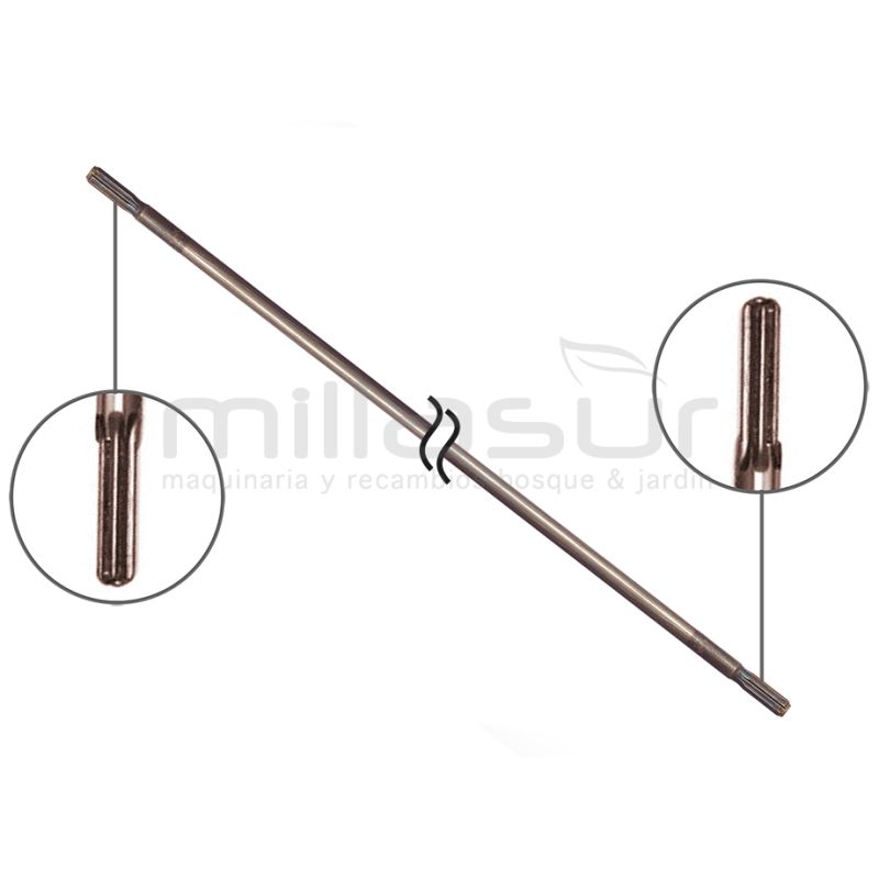 EJE TRANSMISION DESBROZADORA - 7estr 1545mm ( BARRA 24 mm) - motoscamaralweb.com