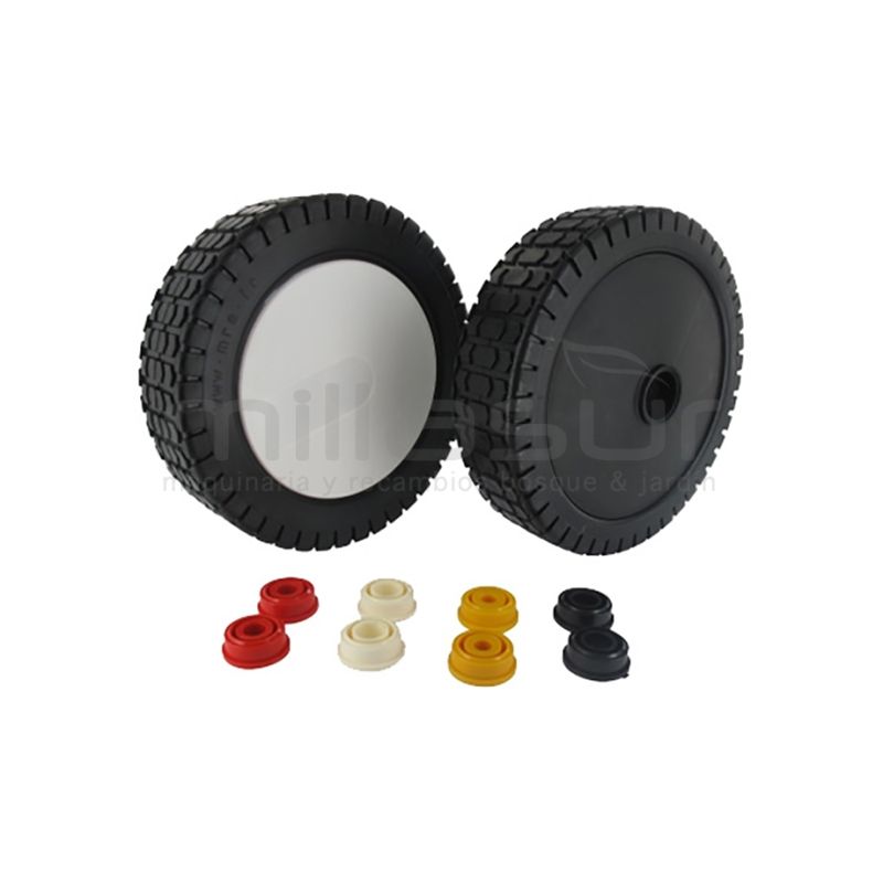 RUEDA UNIVERSAL CORTACESPED 150mm - REDUCTORES DE 8. 10. 12. 12.7mm - motoscamaralweb.com