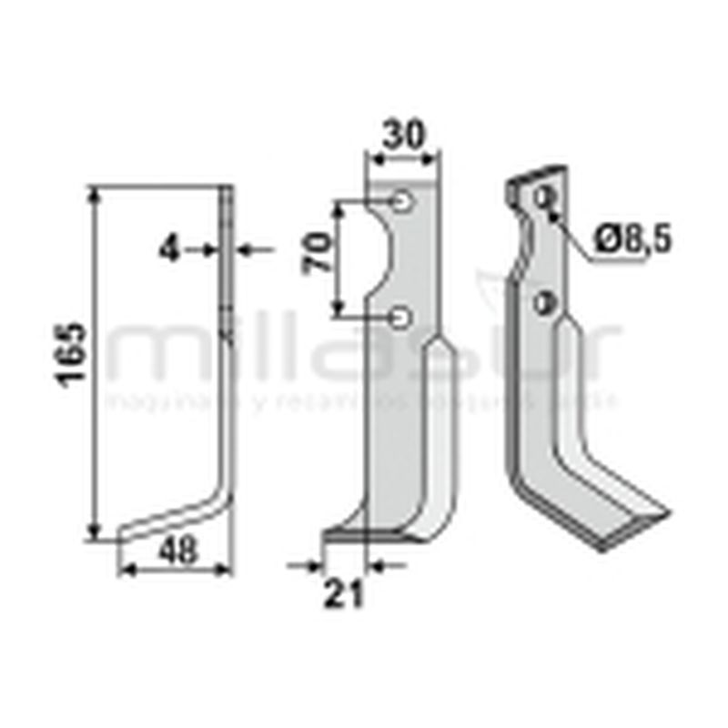 CUCHILLA MOTOAZADA AGRIA DERECHA - motoscamaralweb.com