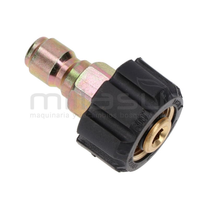 CONECTOR MANGUERA HIDROLIMPIADORA 22MM HEM - 3/8 MACHO RAPIDO - motoscamaralweb.com