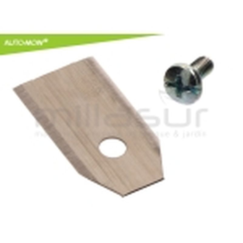 JUEGO 9 CUCHILLAS ALTA DURACION 0.66mm C/ TORNILLOS ROBOT CORTAC. HUSQVARNA - motoscamaralweb.com