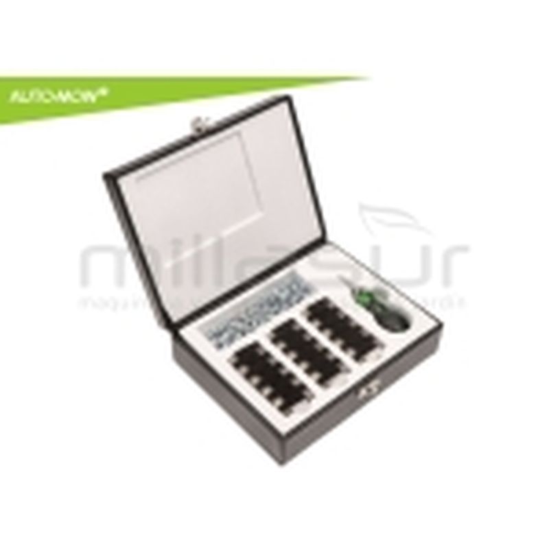 JUEGO 300 CUCHILLAS EXTREMA DURACION 0.75mm C/ TORNILLOS ROBOT CORTAC. HUSQVARNA - motoscamaralweb.com