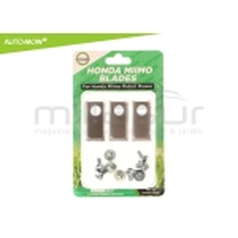 JUEGO 9 CUCHILLAS Y TORNILLOS ROBOT CORTACESPED HONDA MIIMO - motoscamaralweb.com