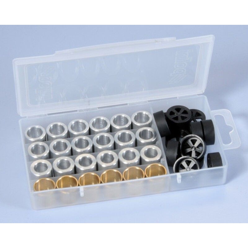 Caja de rodillos POLINI 19x15.5mm 4.5-5-5.5-6gr - 24 piezas- motoscama