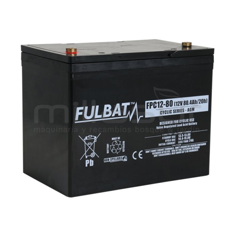 BATERIA CICLICA AGM FPC12-80 12V 80.4 Ah. ( 260 x 168 x 214 ) - motoscamaralweb.com