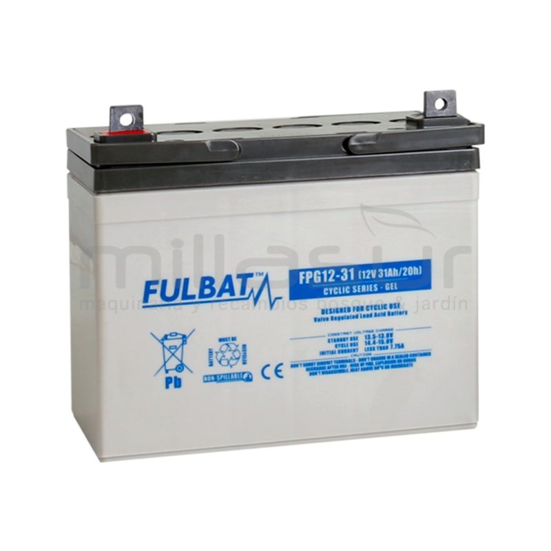 BATERIA CICLICA GEL FPG12-31 12V 31 Ah.( 195 x 130 x 178 ) - motoscamaralweb.com