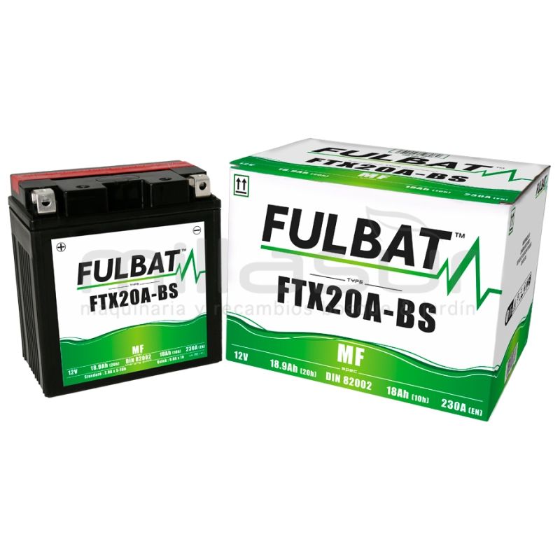 BATERIA MOTO FTX20A-BS 12V LIBRE MANTENIMIENTO 18.9Ah (150 x 87 x 161) -DER. - motoscamaralweb.com