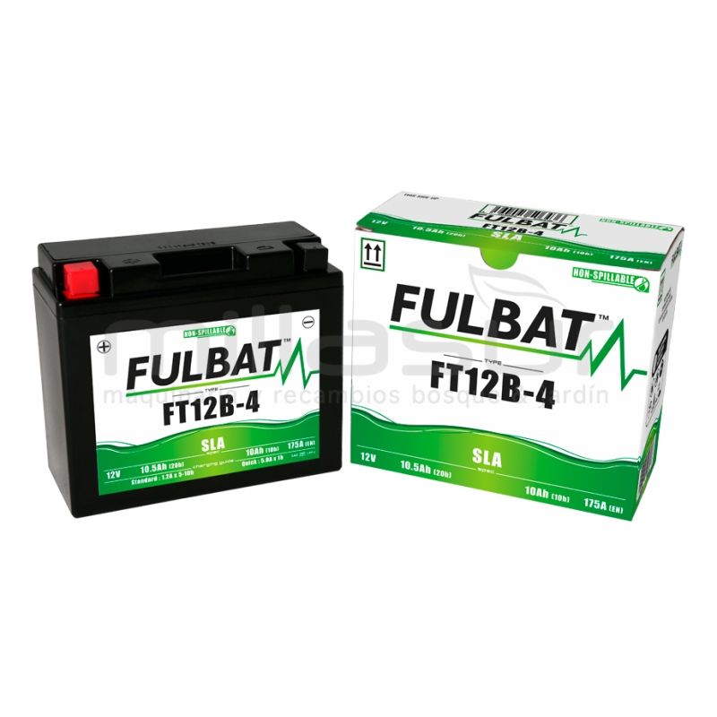 BATERIA MOTO FT12B-4 12V SLA 10Ah (150 x 69 x 130) -DER. - motoscamaralweb.com