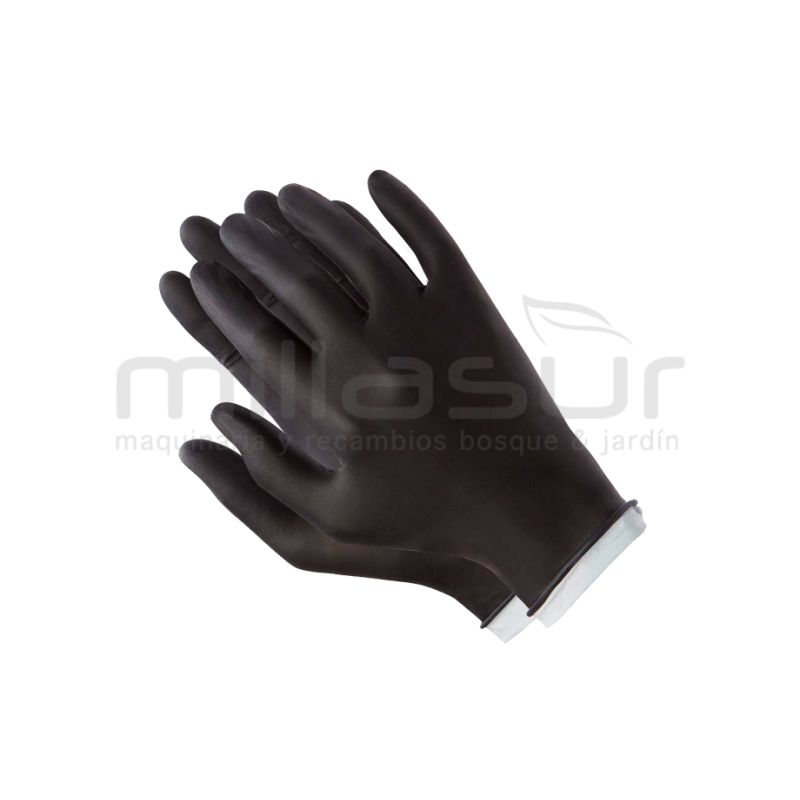 CAJA DE 100 GUANTES TALLER NITRILO NEGRO - TALLA M - motoscamaralweb.com
