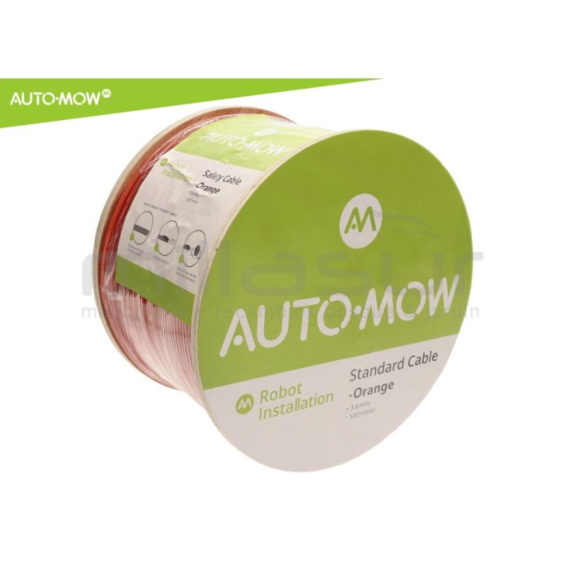 BOBINA CABLE PERIMETRO ROBOT CORTAC. AUTO-MOW 500M - 3.6mm ARMADO - NARANJA - motoscamaralweb.com