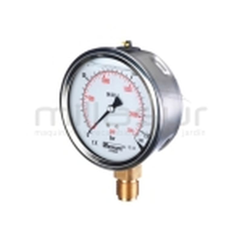 MANOMETRO GLICERINA 100BAR DE PANEL Ø63MM ROSCADO 1/4 - motoscamaralweb.com