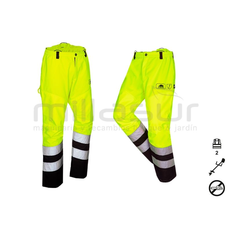 PANTALON DESBROCE ALTA VISIBILIDAD AMARILLO - TALLA XL - motoscamaralweb.com