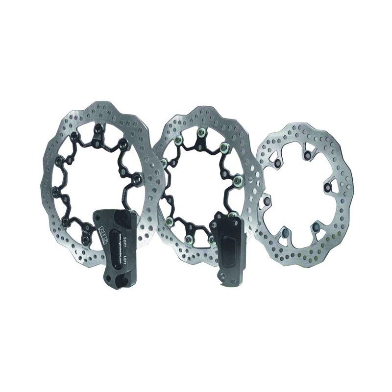 Kit disco de freno sobredimensionado NG BRAKES ondulado flotante - motoscamaralweb.com