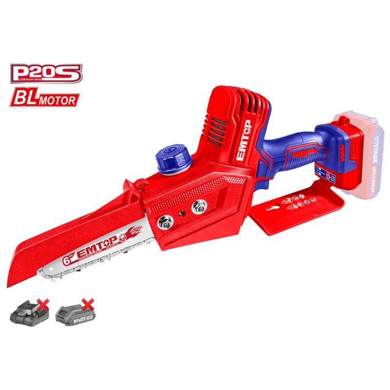 SIERRA 6 BATERIA 20V BRUSHLESS EMTOP - P20S (BATERIA Y CARGADOR NO INCLUIDOS) - motoscamaralweb.com